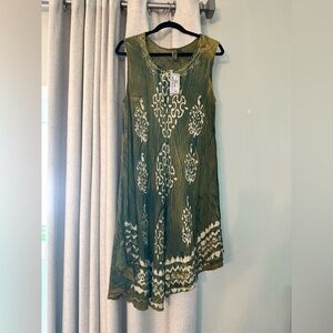 India Boutique Green Asymmetrical Sundress